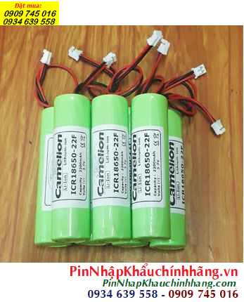 Camelion ICR18650-2200mAh; Pin sạc 3.7v Camelion ICR18650-2200mAh (đã gắn dây cắm như hình)